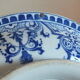 Old hollow cup on pedestal Gien decoration Rouen monogrammed