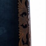 Antique oak mirror carved baroque style