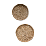 2 round wicker baskets