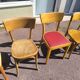 Lot de 6 chaises de bistrot dépareillées bois vintage