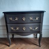 Commode patiné style Louis XV 2 tiroirs