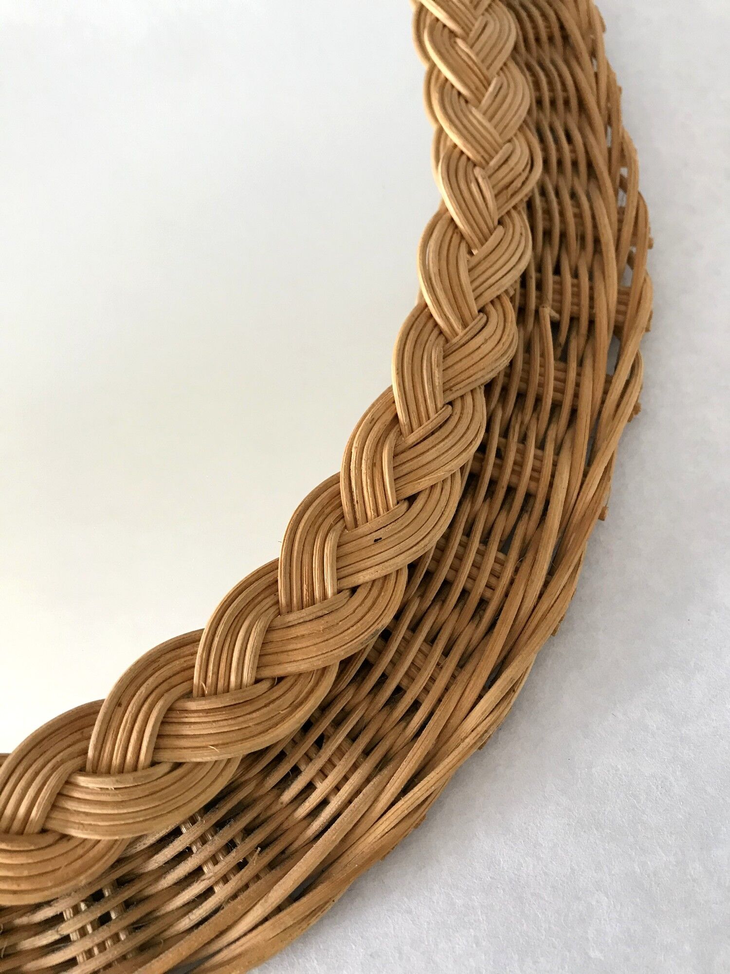 Vintage rattan mirror 47x36 cm 60s