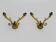 Pair of double-light Empire style wall lights in bronze