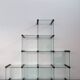 Gallotti & Radice Italian glass and wood bookcase 1980s
