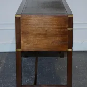 Vintage Military Campaign Desk with Leather Top from Harrods London