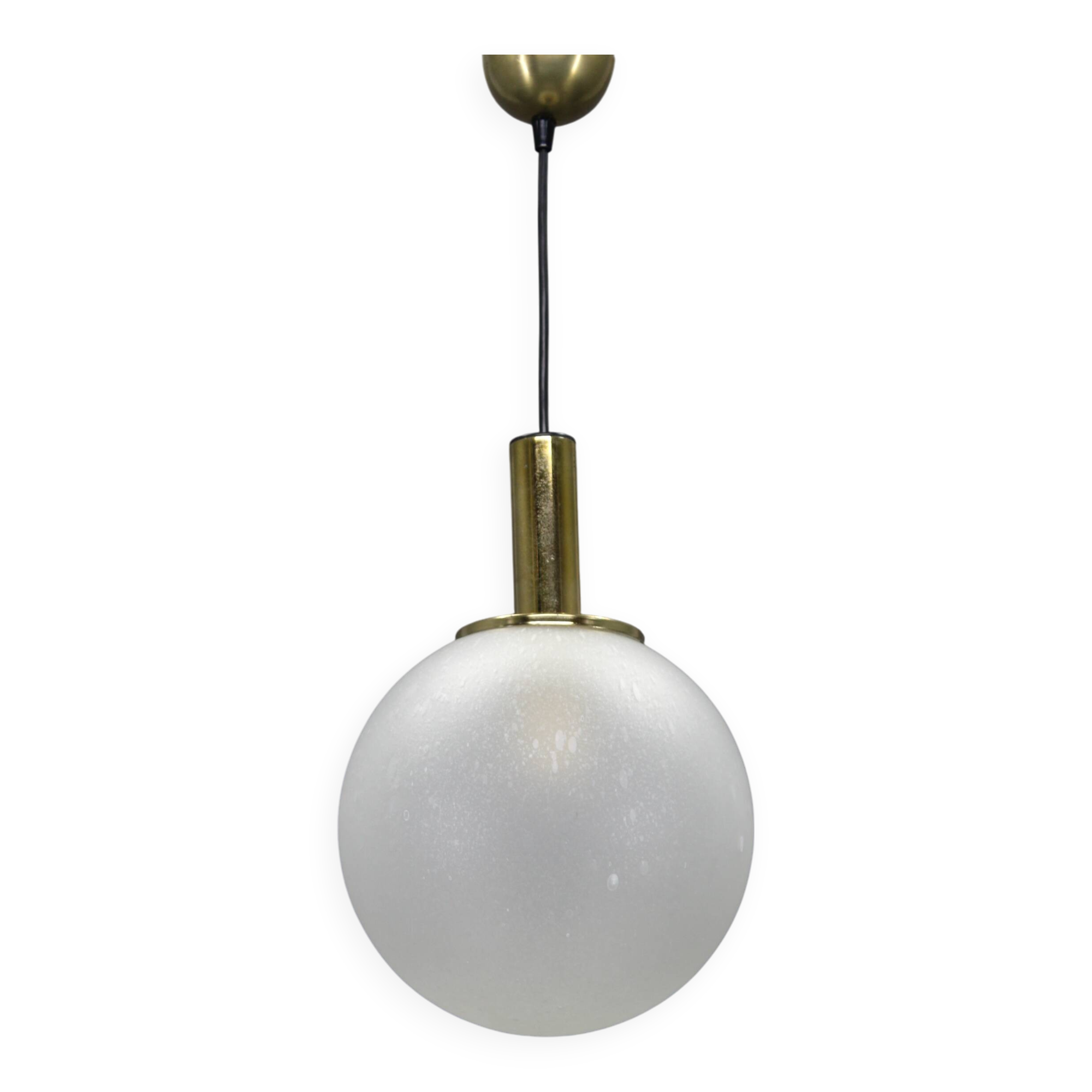 1970s Pendant Glass Light by Targetti , Italy