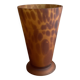 Vase verre soufflé vintage léopard écaille de tortue