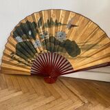 Très grand éventail d'art asiatique