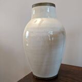 White glazed ceramic vase