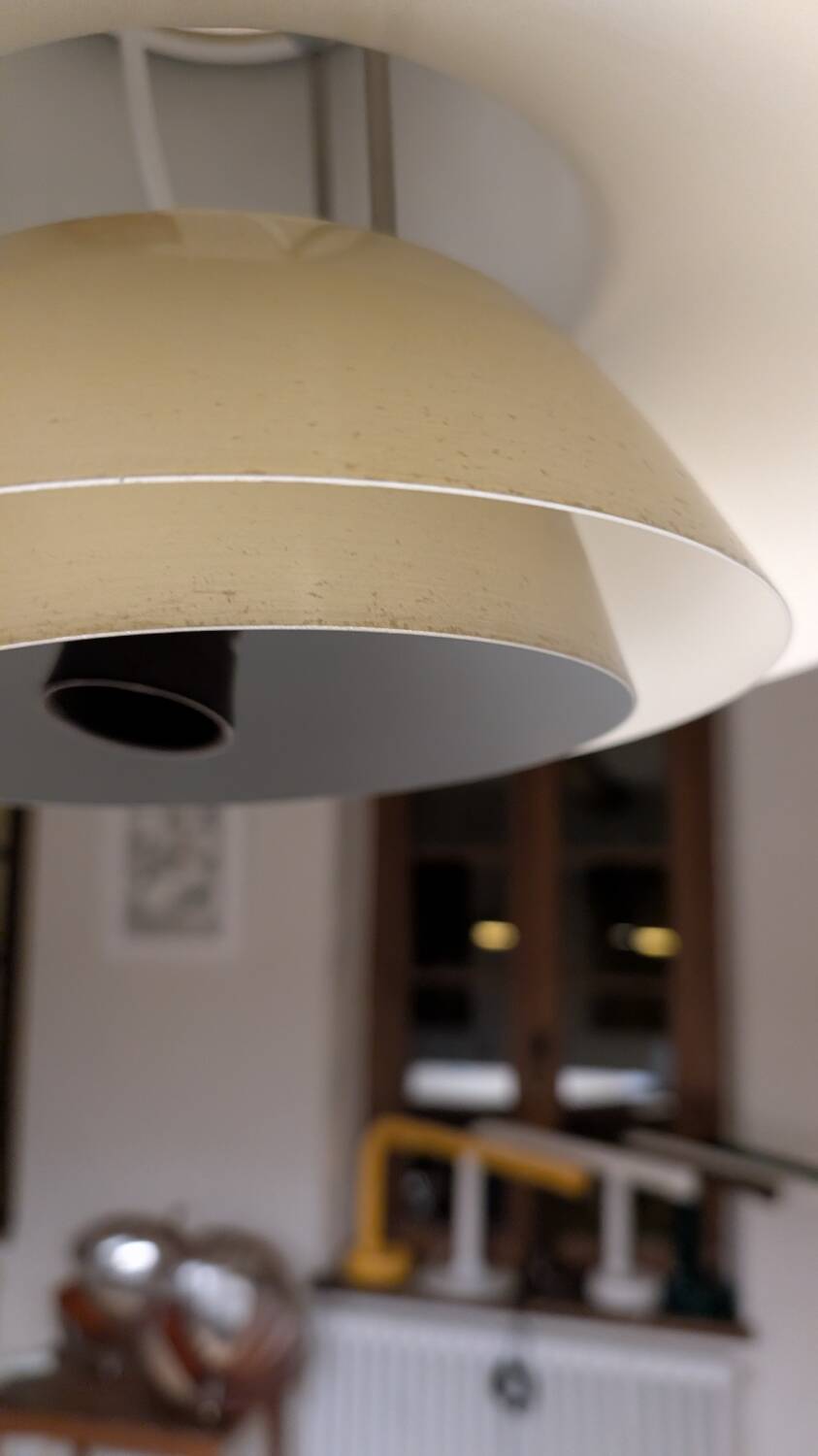 Pair of "Auditorie" pendants by Svend Middelboe for Nordisk Solar 1960