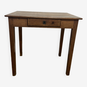 Petite table de ferme / Petit bureau en bois vintage