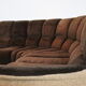 Midcentury seventies ‘snake harmonica’ modular sofa