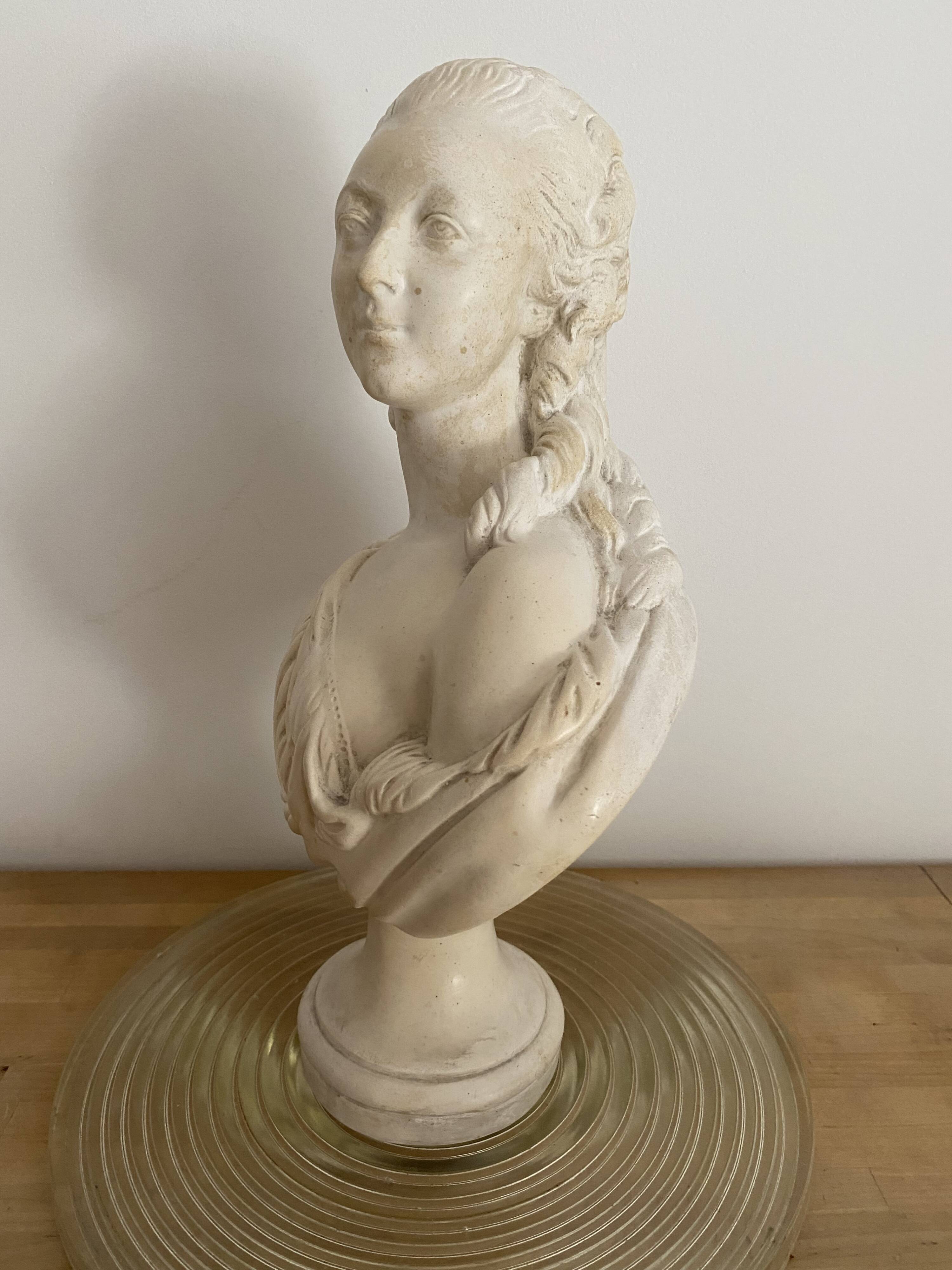 Plaster sculpture, after Pajou, Countess of Barry