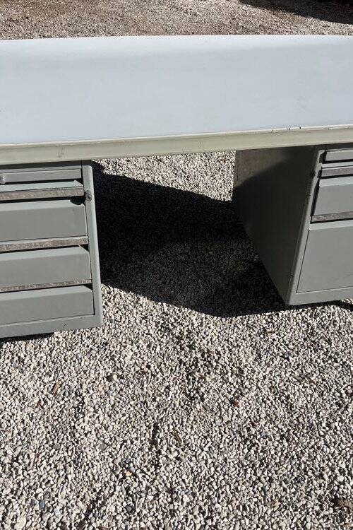 Vintage metal desk from the 1940s/50s.