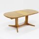 Table à manger ovale extensible vintage danoise en bois massif