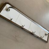 Antique tiled tea towel holder