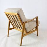 Polish Beige Stefan Oak Armchair, 1970s