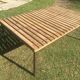 Wood and iron coffee table