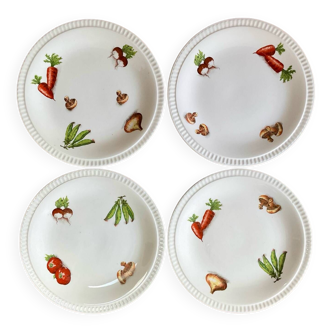 4 small Boch La Louvière plates