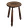 Vintage Brutalist low oak Stool, Belgium 1960s