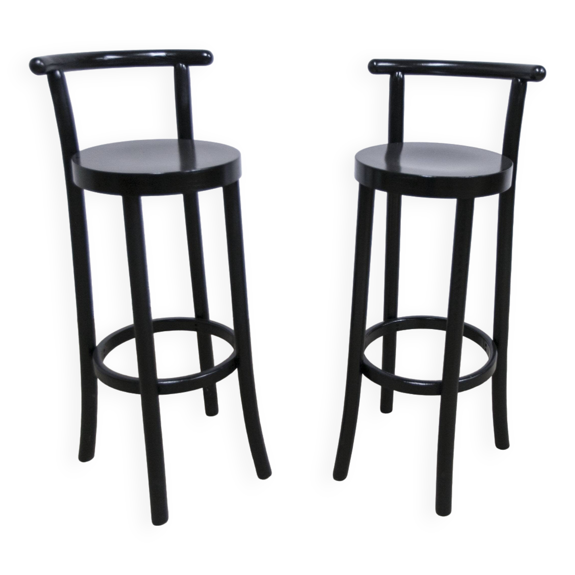 Pair of Baumann high stools, Dialog model, 79 cm