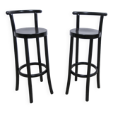 Pair of Baumann high stools, Dialog model, 79 cm