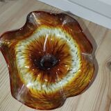 La Rochère "Volubilis" Vase – Flower shape – Amber glass