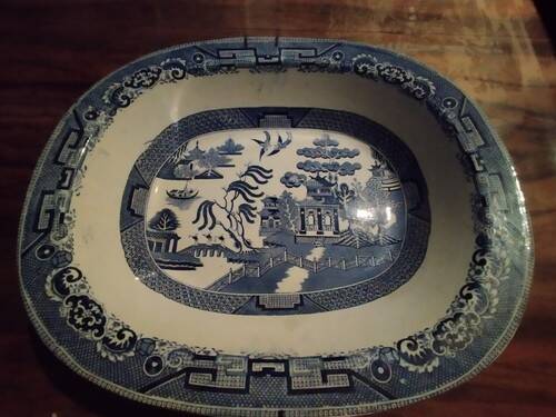 Plateau Centre de Table Antique Compagnie L'Inde Angleterre XIX Seconde