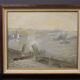 Oil on canvas Marine scene The entrance to Port XX