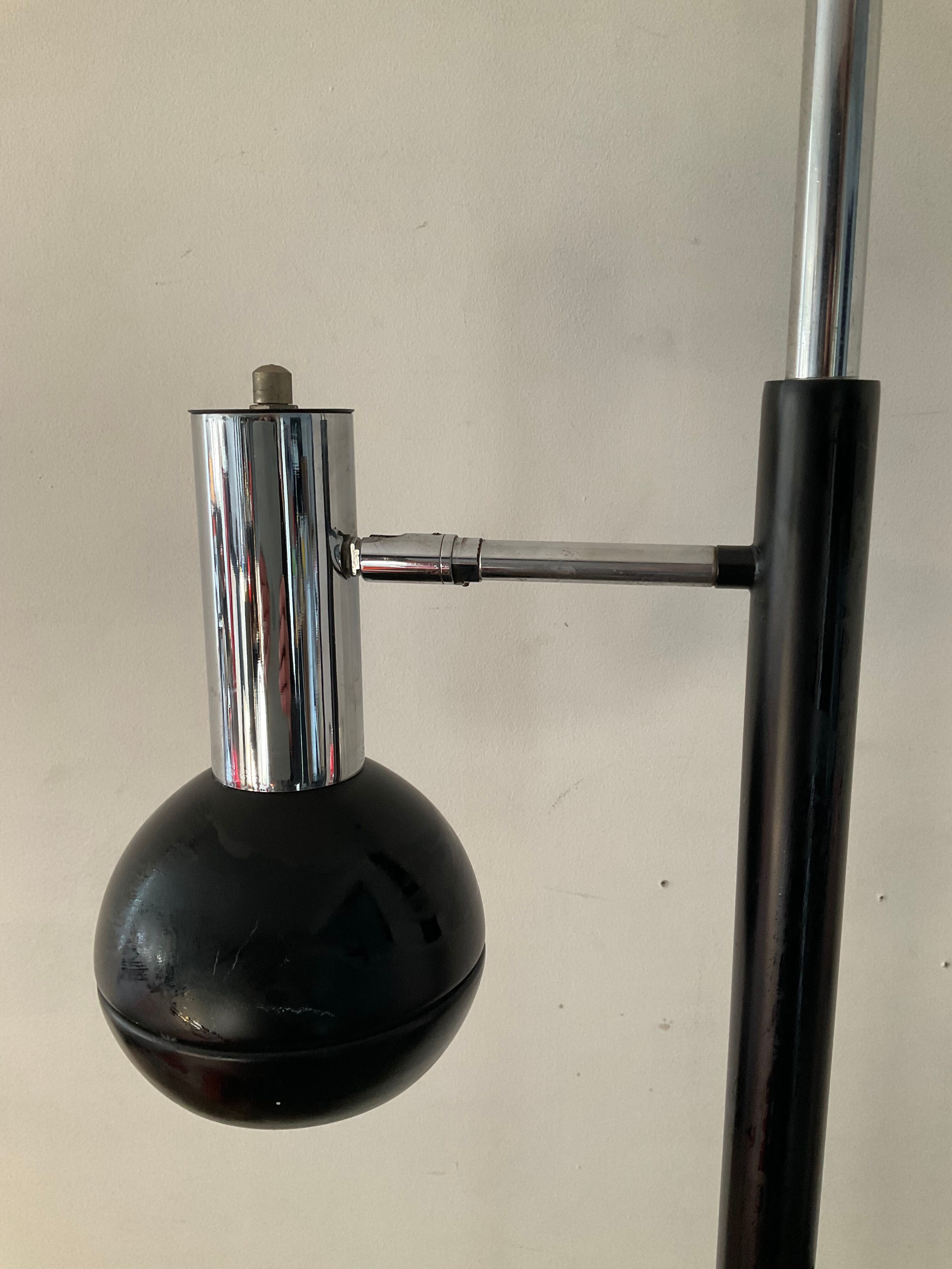 Lampadaire liseuse vintage 2 spots années 70