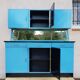 Buffet Formica blue and yellow years 60