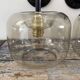 Pair of vintage smoked glass wall lights