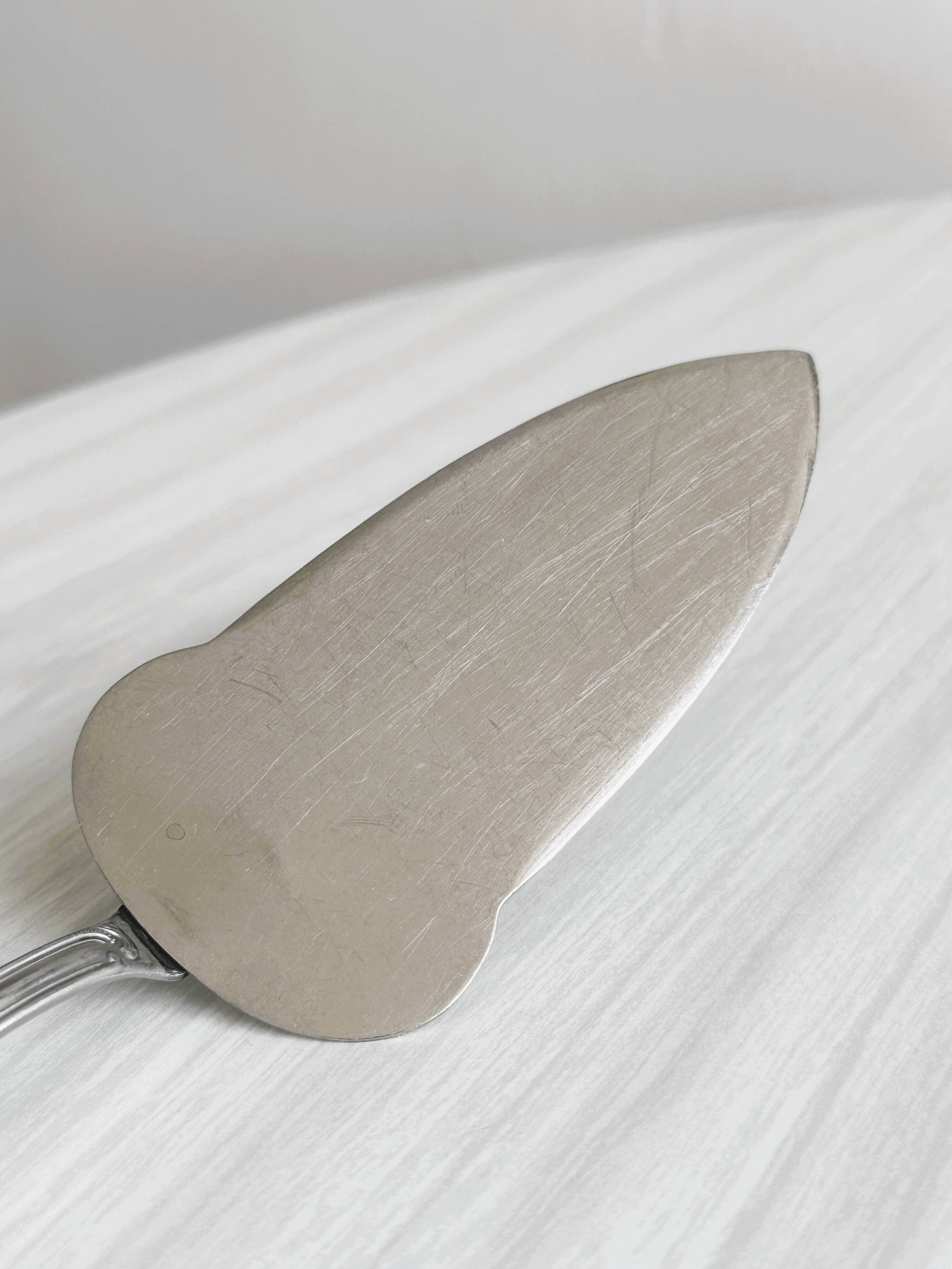 Silver metal cake server Louis XV 1818 Polida.