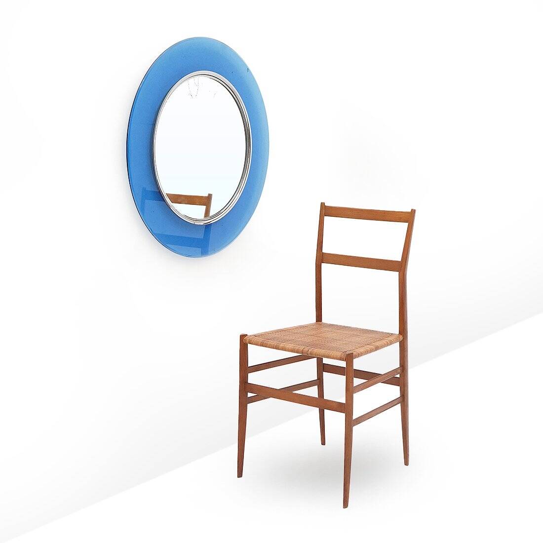 Round wall mirror by Fontana Arte, 1960s