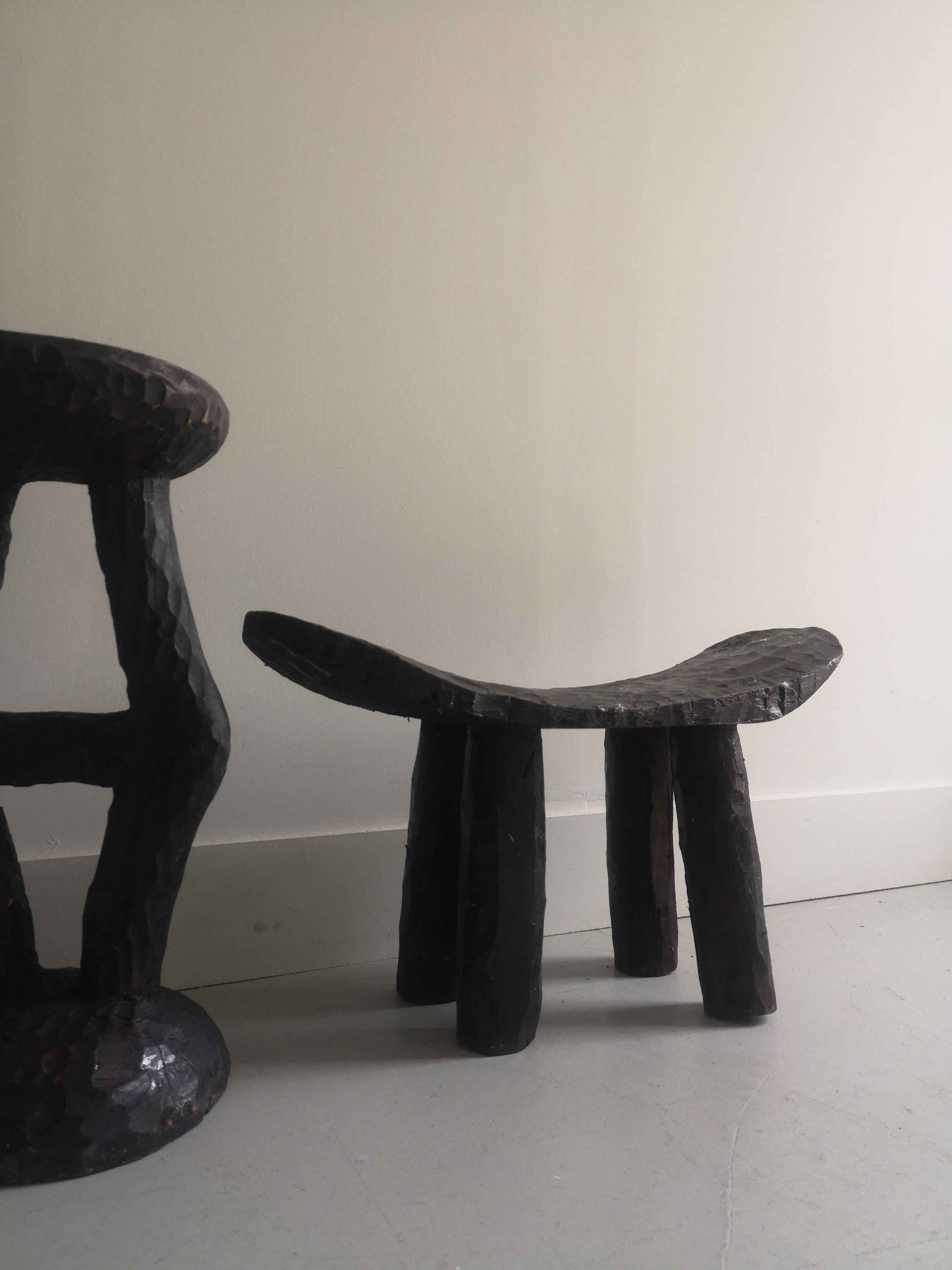 Wooden handmade yoga stool