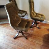 3 vintage swivel chairs