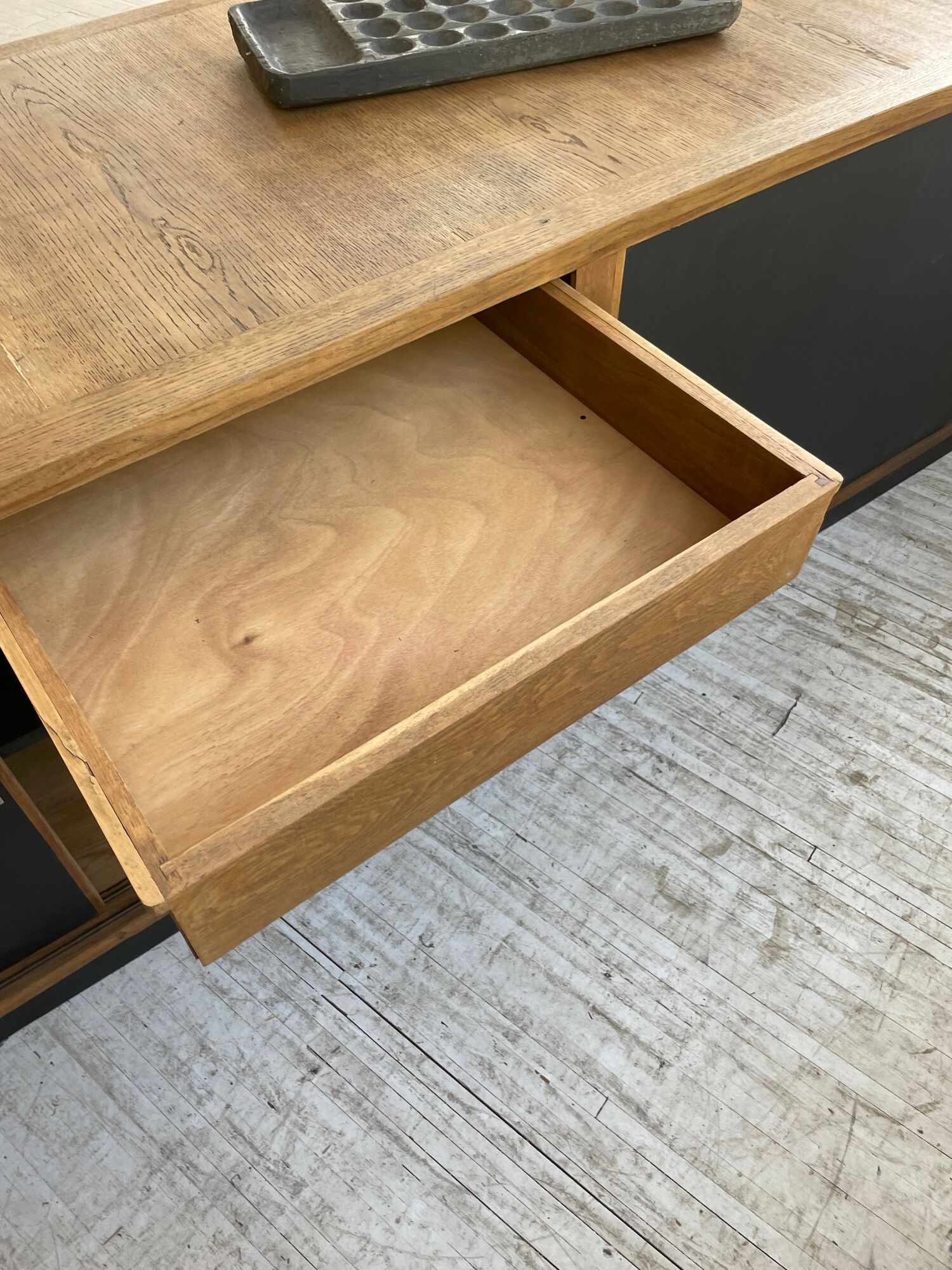 Two-sided counter sliding doors oak XXL 4m enfilade