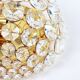 Plafonnier en cristal et laiton doré de Palwa, Allemagne, années 1970.