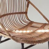 Set de 3 chaises + table en bambou par Alan Fuchs pour Uluv, 60s