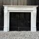 Louis XV style fireplace in Carrara marble, circa 1980.
