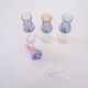 Set of pastel-coloured glasses, Italian design, 1970s, made in Italy