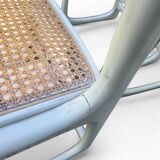 Set of 5 white Baumann "Sleigh" chairs