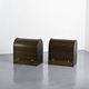 Pair of louvered furniture by Klaus Vogt for Thut Möbel, circa 1970.