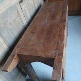 Old console in ethnic exotic wood