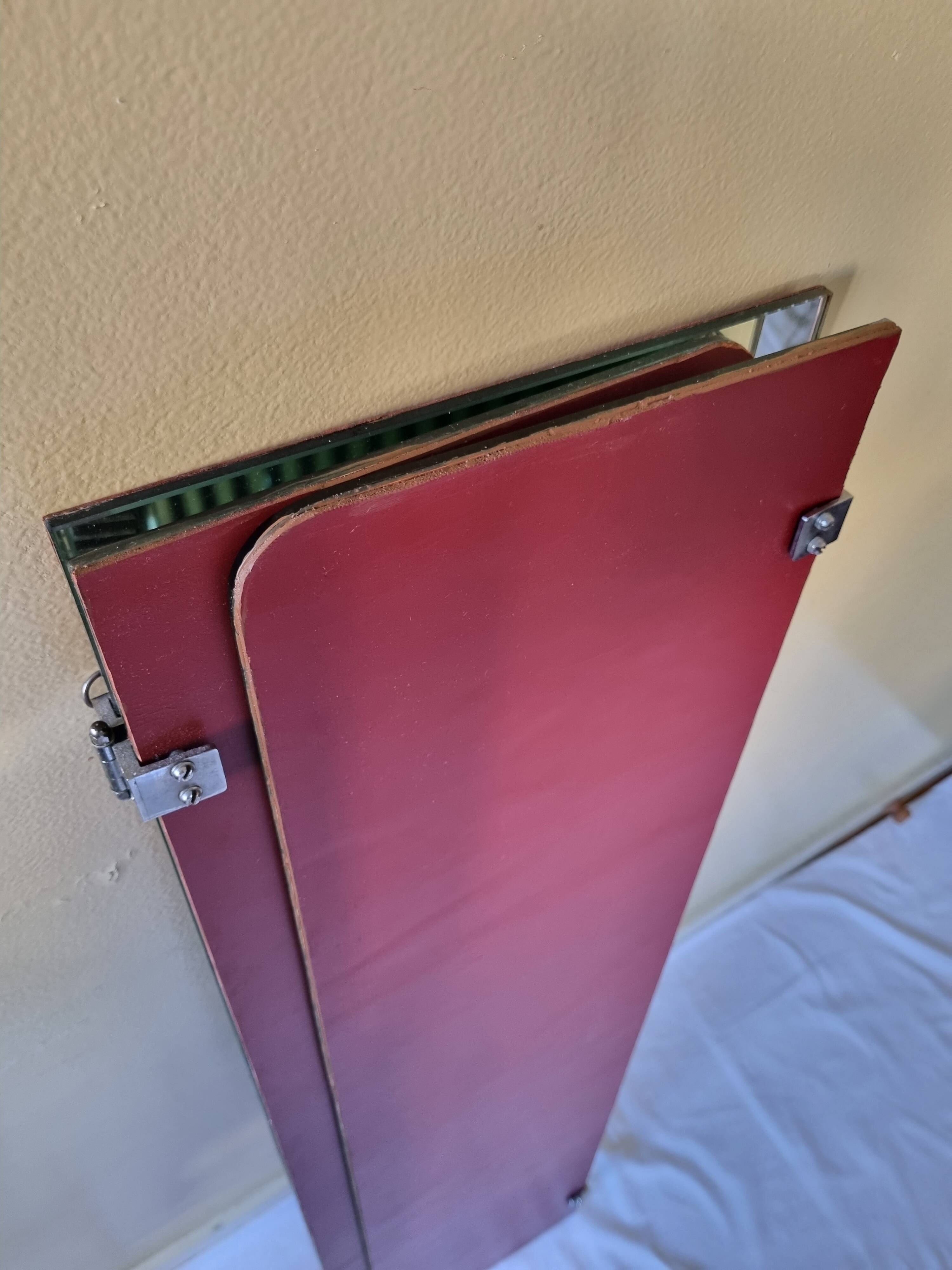 Folding triptych wall mirror, 1960s, 120 x 85 cm