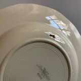 Set of 4 ivory Sarreguemines plates with gadroons