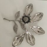 Flower ashtray on chrome stem with 5 removable ashtray petals
