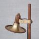 Lampadaire laiton et teck mid-century français