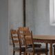 Denmark mid-century, set of 8 oak and lambswool chairs, Henning Kjærnulf, 1960s