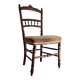 Antique chair turned wood sitting velvet flowers